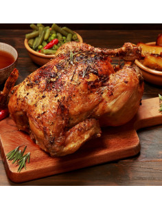 Poulet fermier rôti